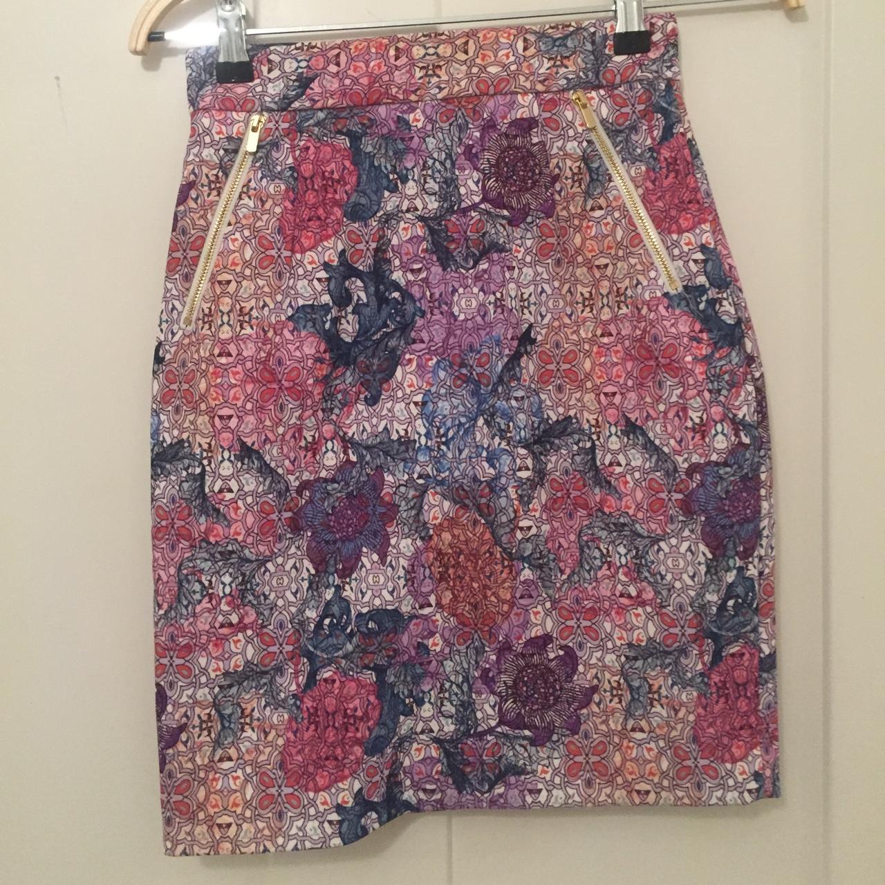 Floral pencil shop skirt h&m