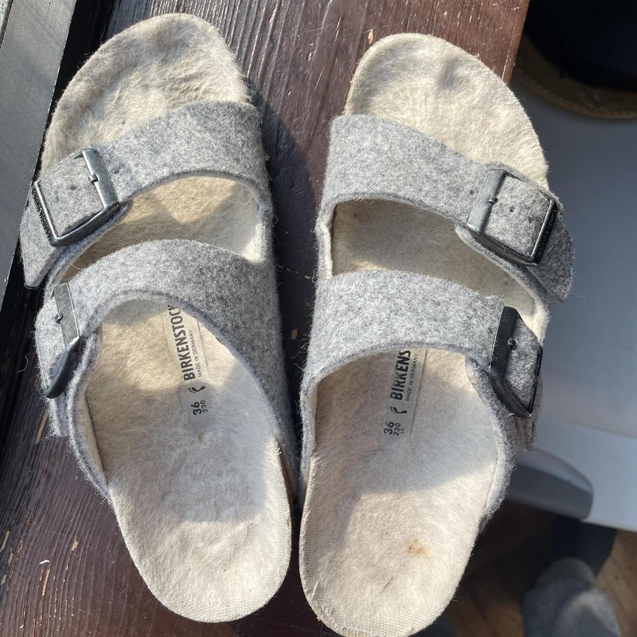 birkenstock happy lamb grey