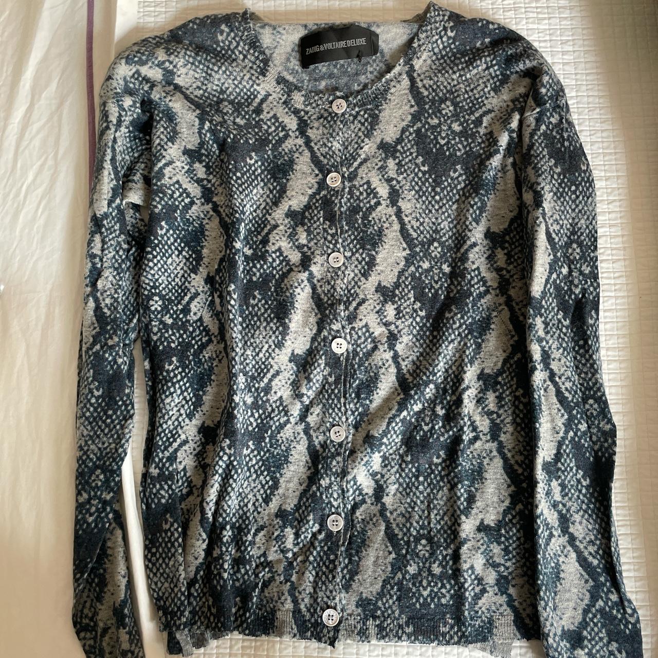 Snake print cardigan on sale long