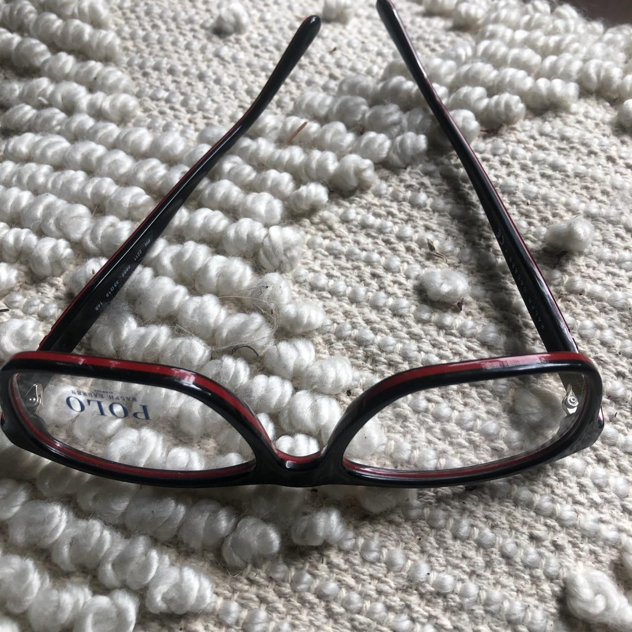 Ralph Lauren Women's Black and Red Sunglasses | Depop