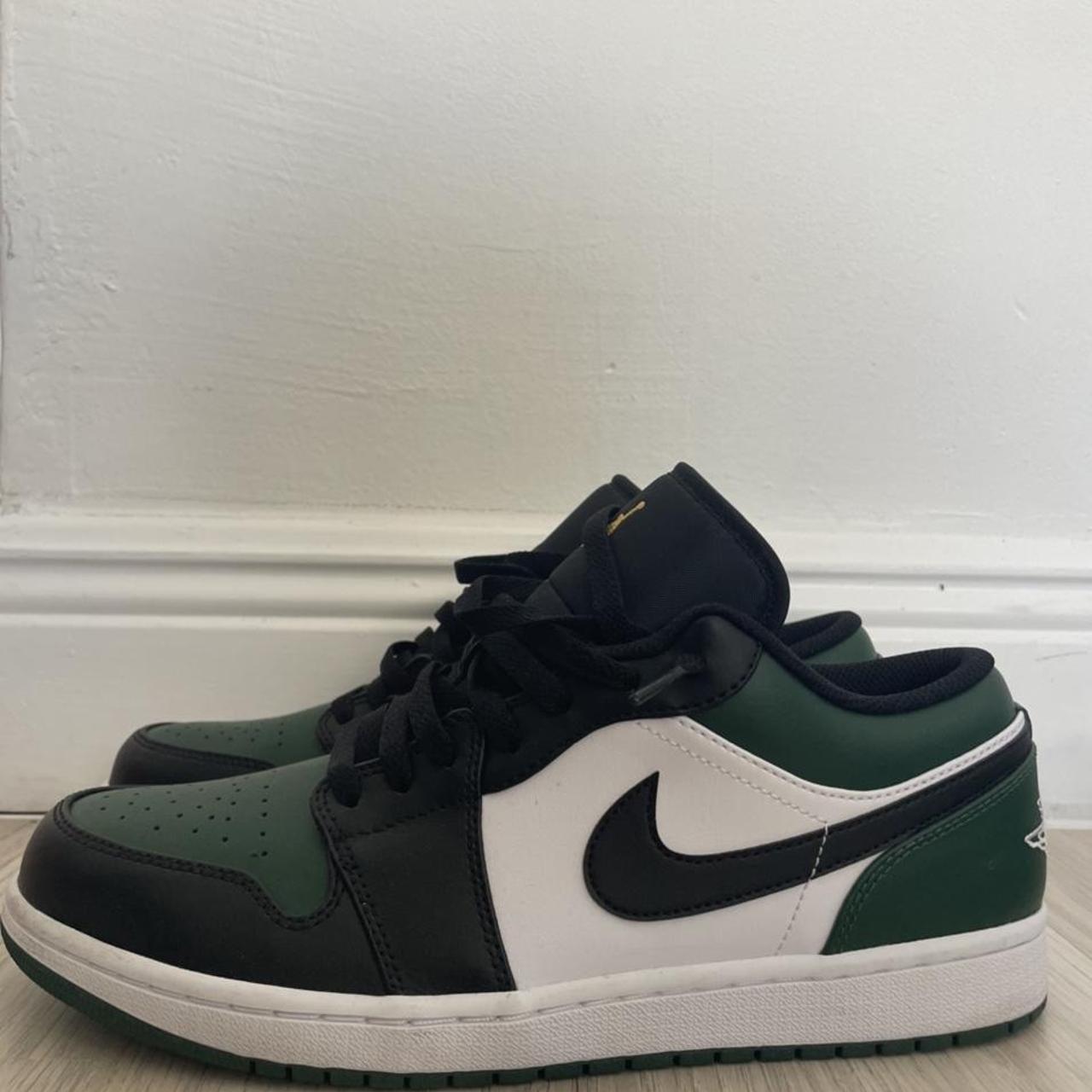low air jordan green