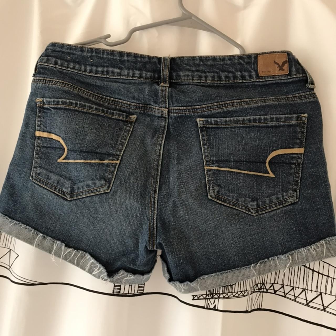 American Eagle stretch denim shorts. Very good... - Depop