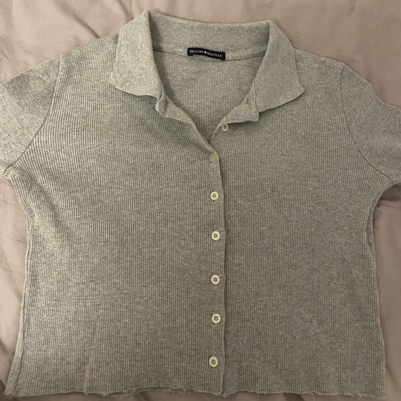 Brandy Melville Women's Grey T-shirt | Depop