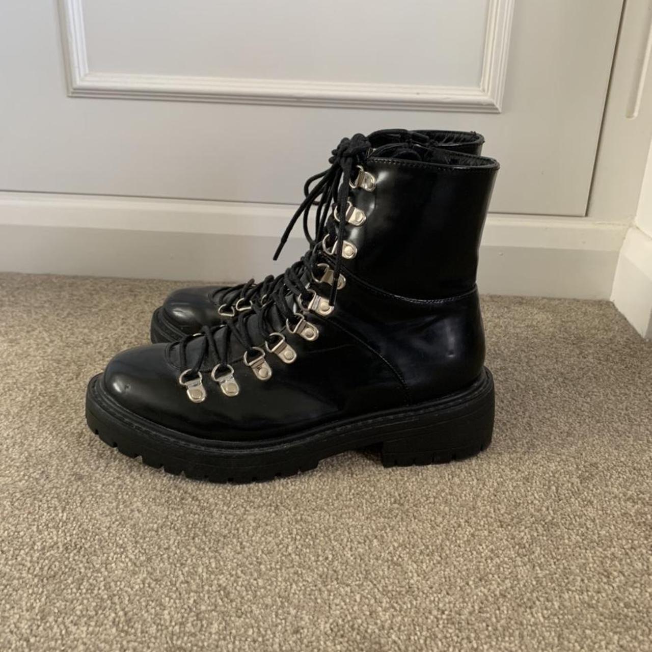 Demonia style combat boots worn once!! a bit dusty... - Depop