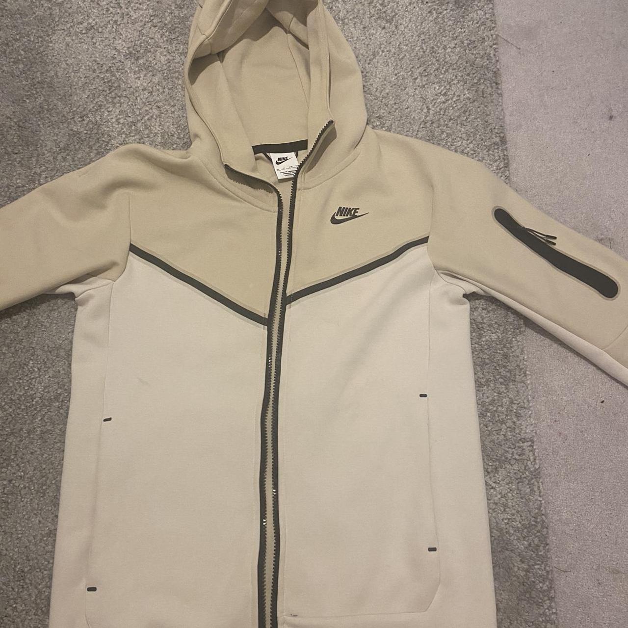 beige / cream nike tech fleece extremely rare size XS - Depop