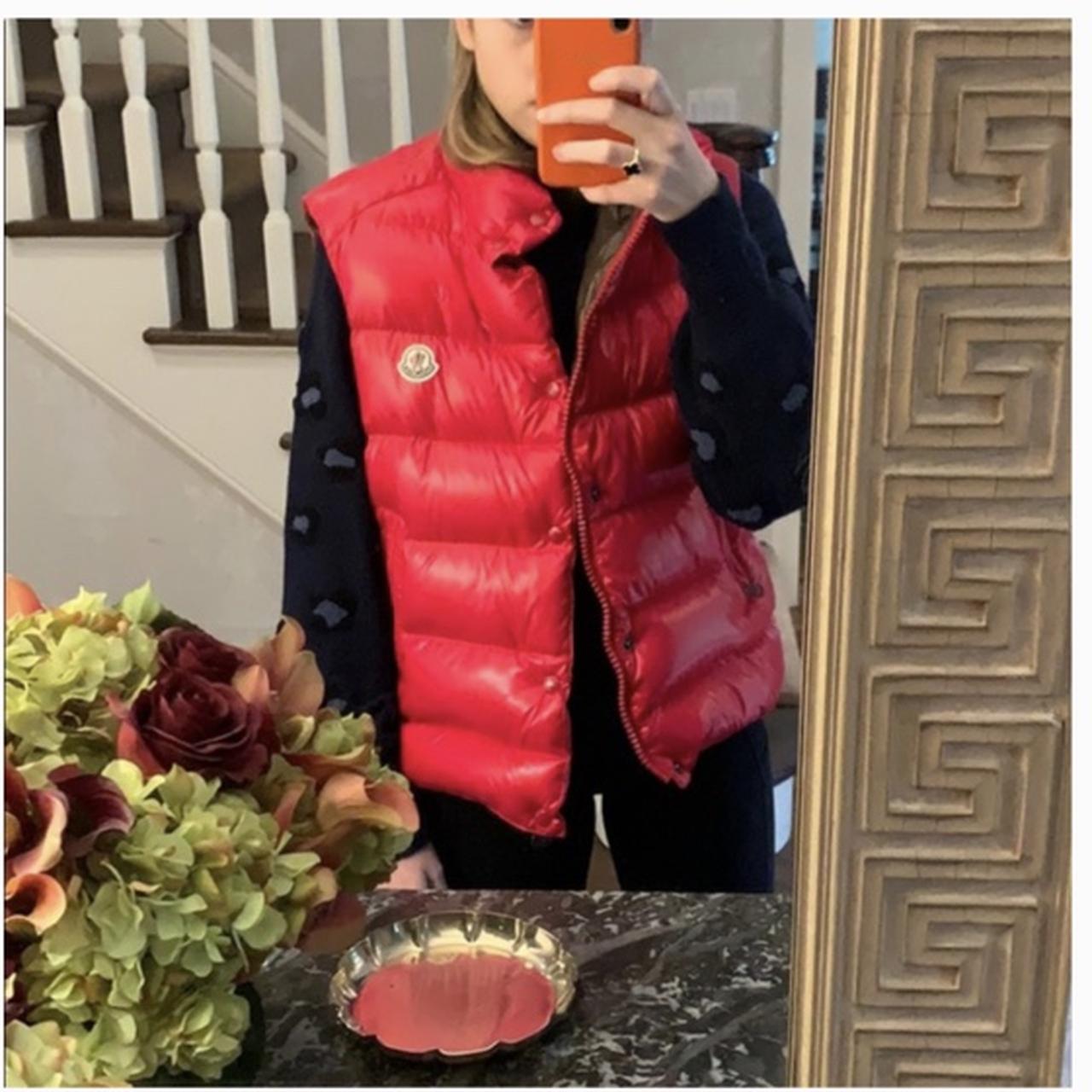 Moncler red vest Depop