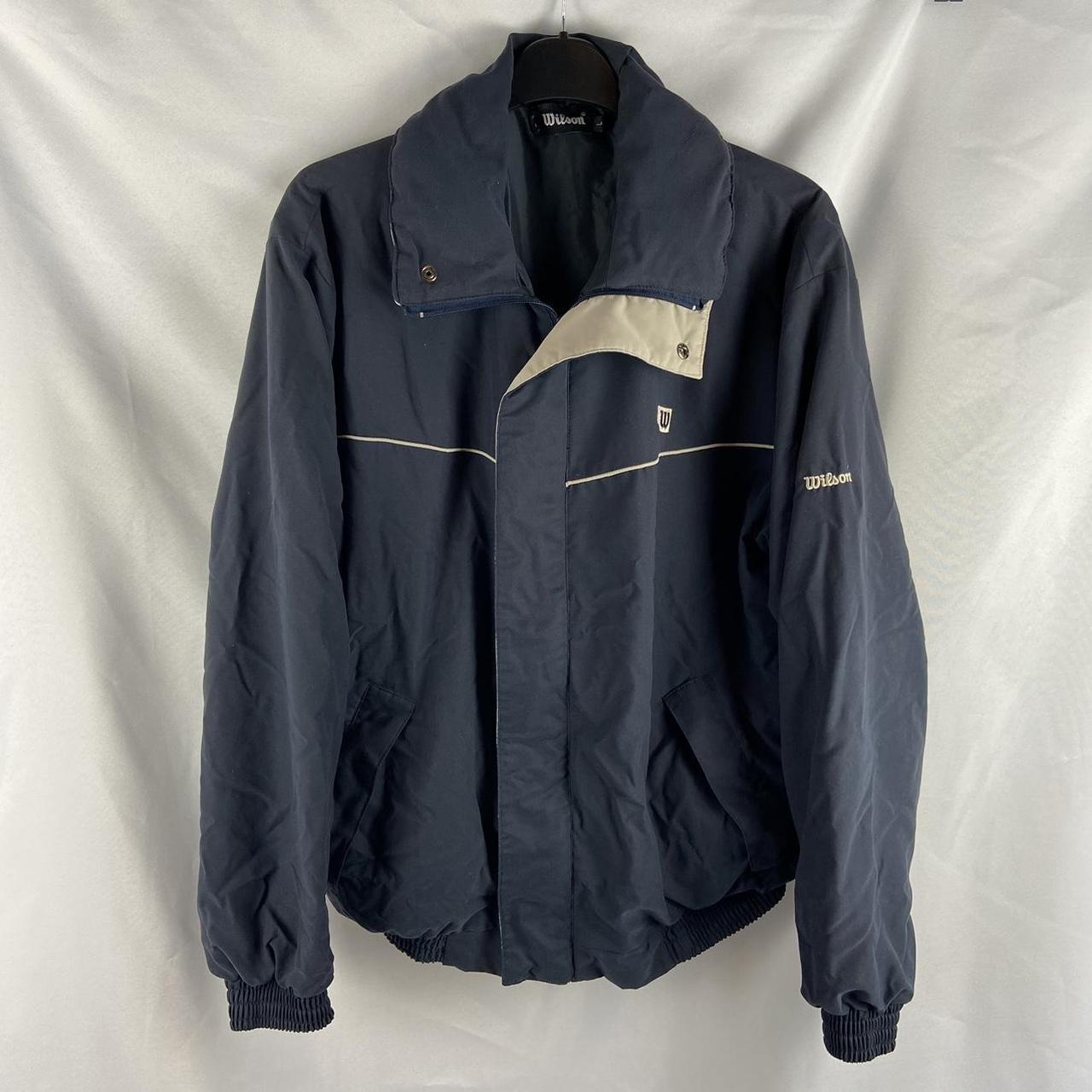 Vintage Wilson Jacket, Navy Blue, Large - Excellent... - Depop