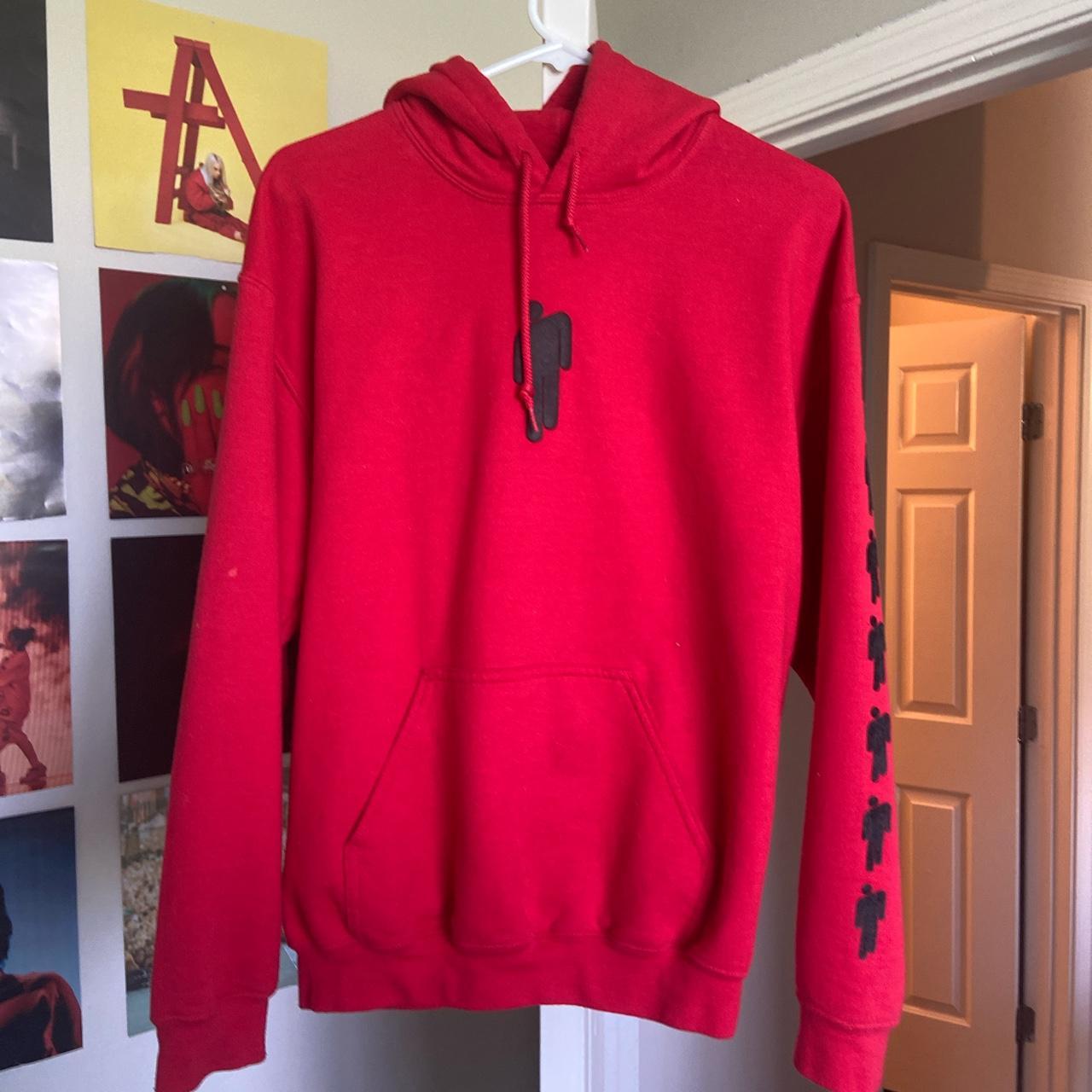 red billie eilish hoodie bought in 2020 from her