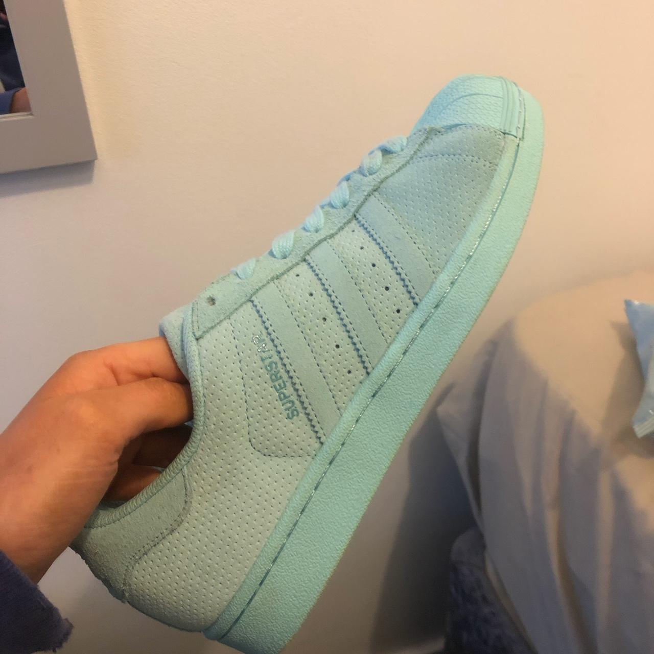 adidas superstar aqua blue