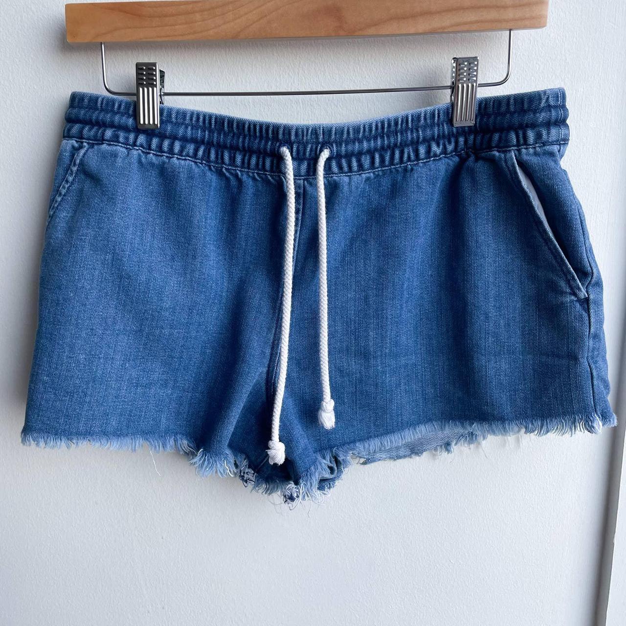 flowy jean shorts