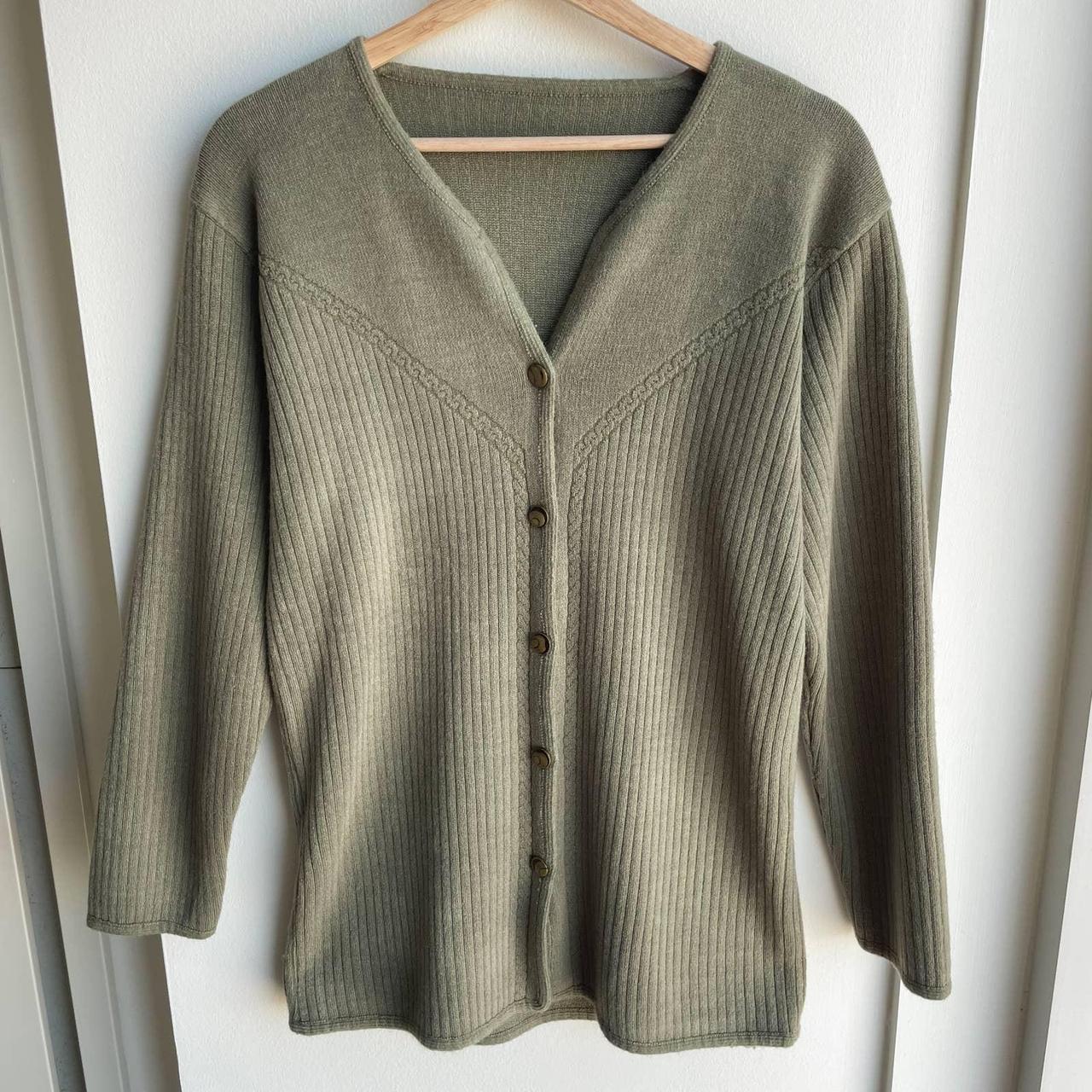 olive knit cardigan