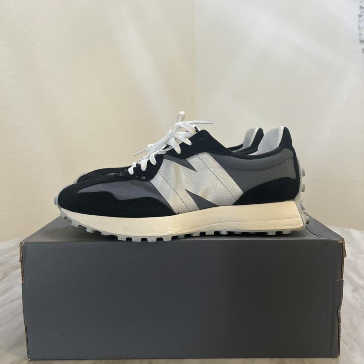 mens black and white new balance