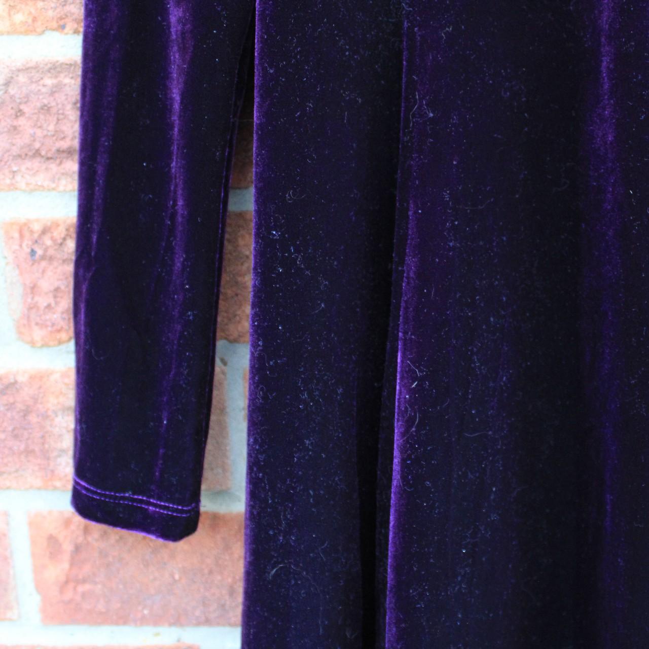 Gorgeous dark purple velvet dress. Has black sheer... - Depop