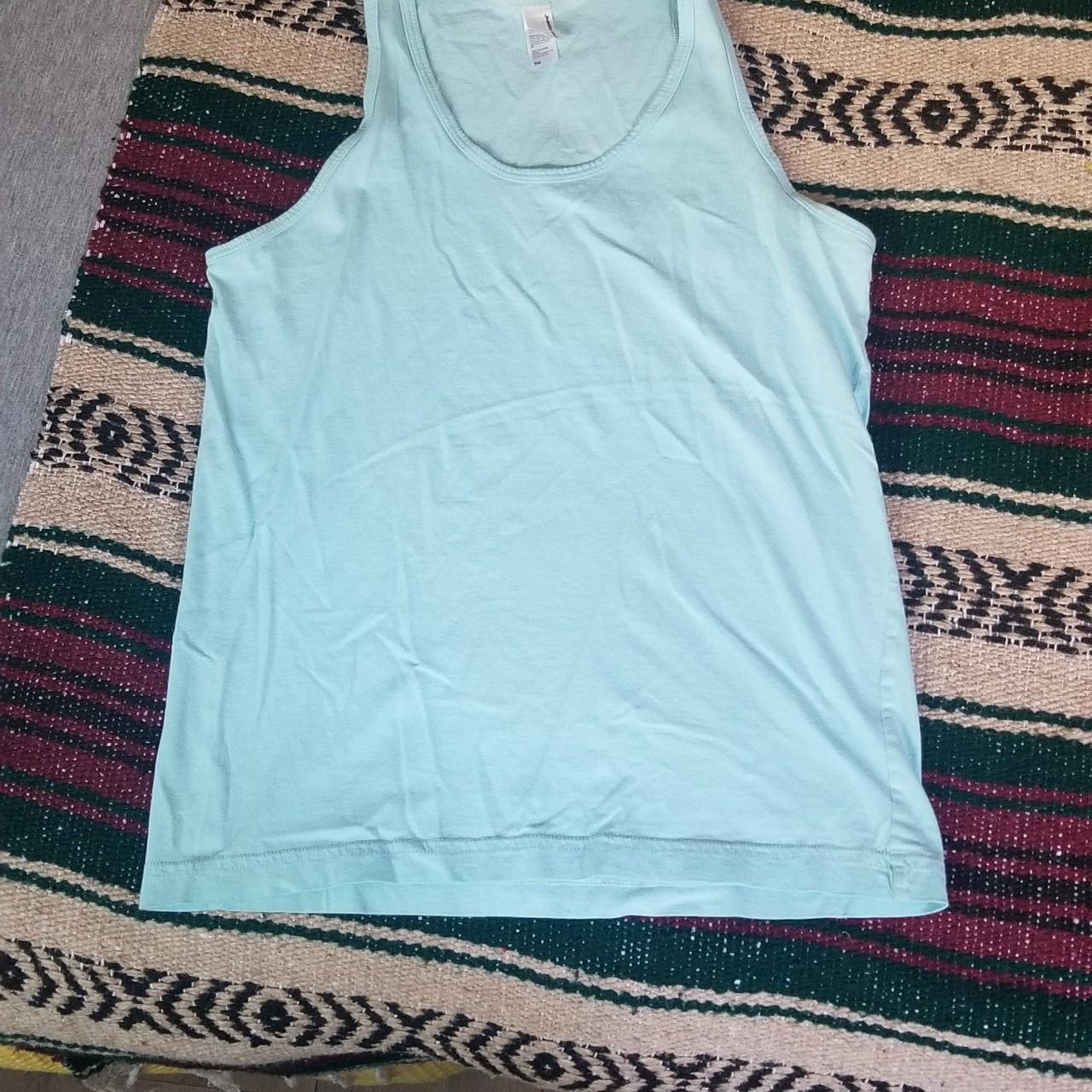 American apparel baby blue tank top size xs Depop