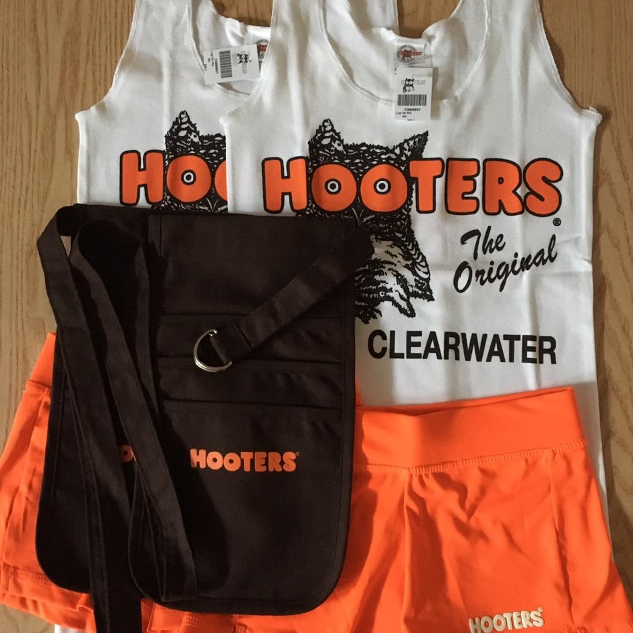 New Hooters Girl Super Sexy Tank Shorts and Money Pouch Outfit