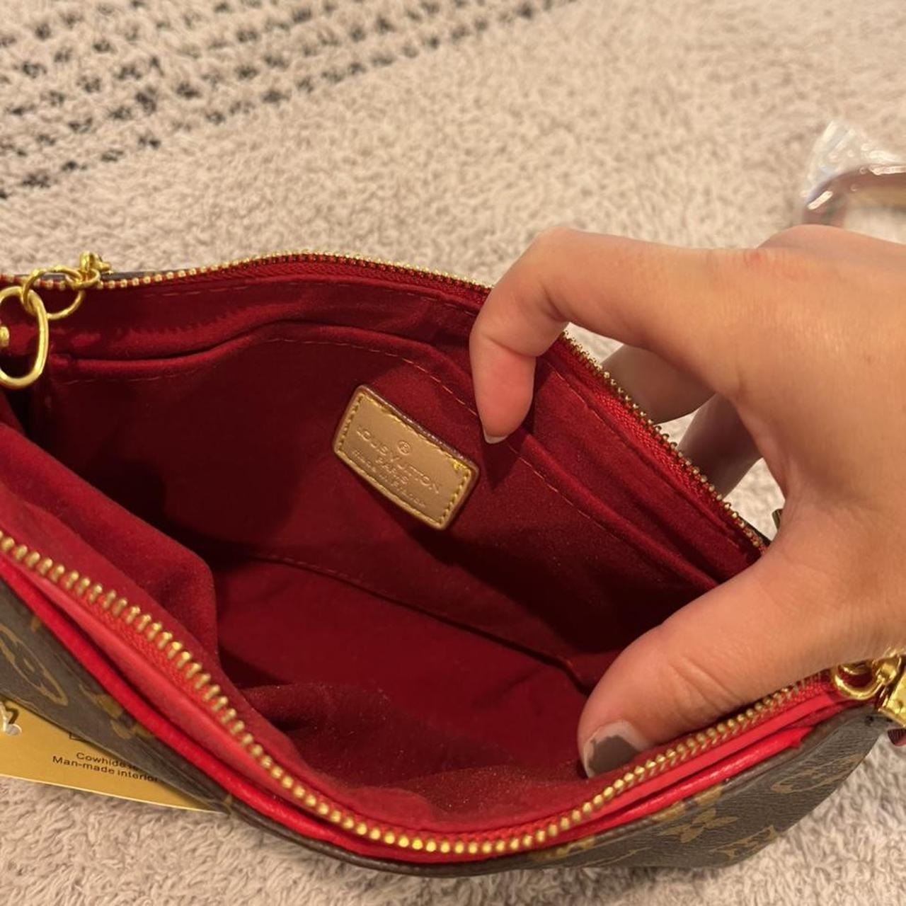 Louis Vuitton wallet with coin wallet insert Slight - Depop