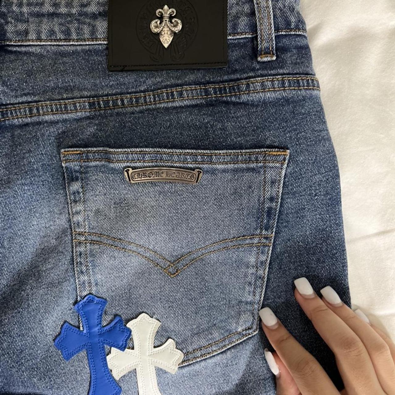 ON HOLD Authentic Chrome Hearts jeans From the - Depop