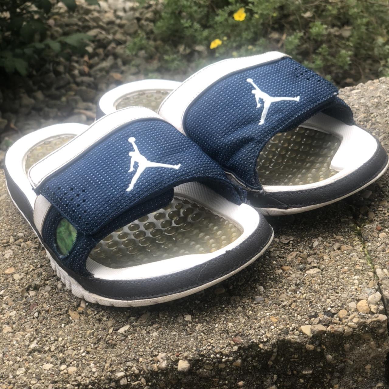 Blue jordan shop slides