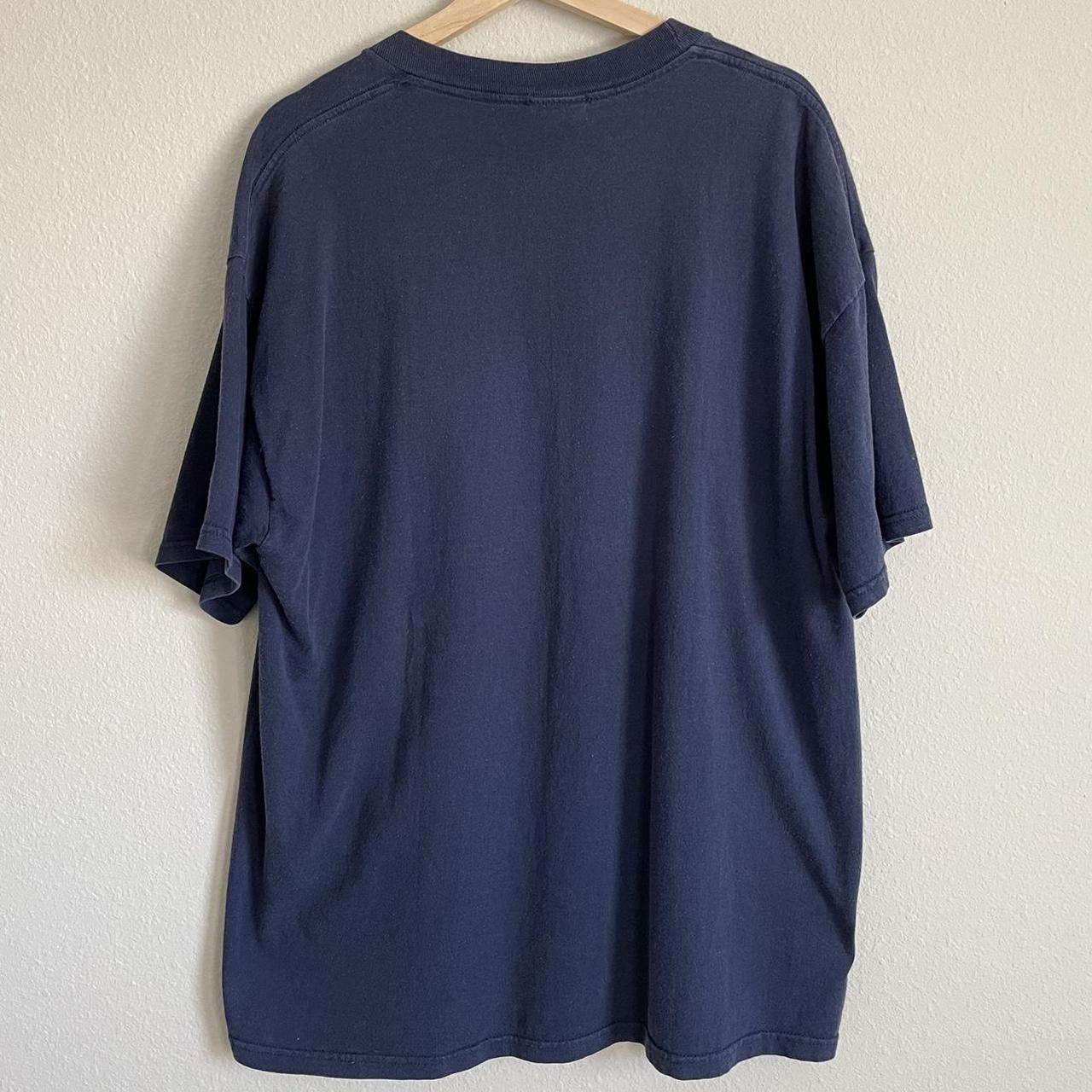 Men's Navy and Yellow T-shirt | Depop