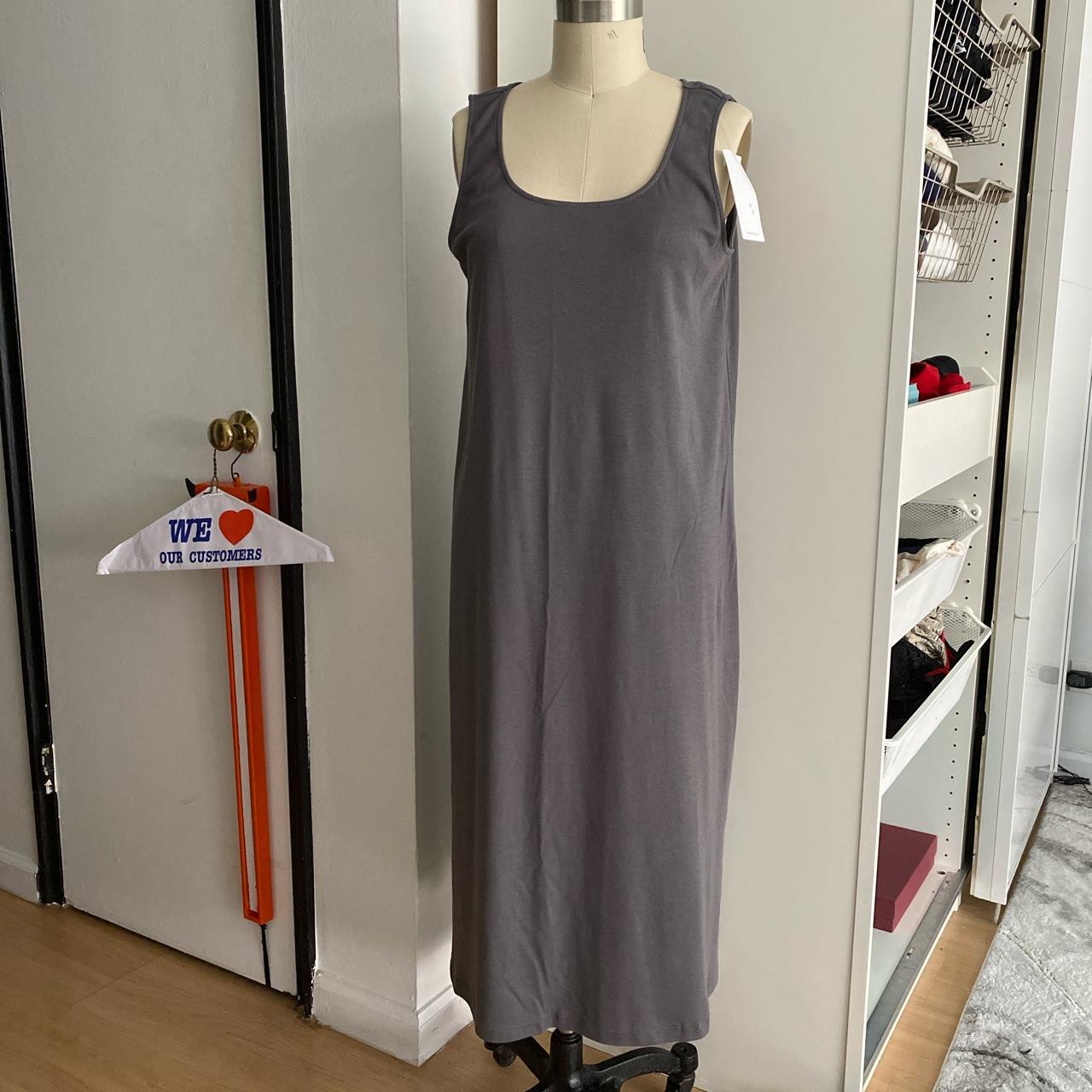 Eileen Fisher Women S Grey Dress Depop