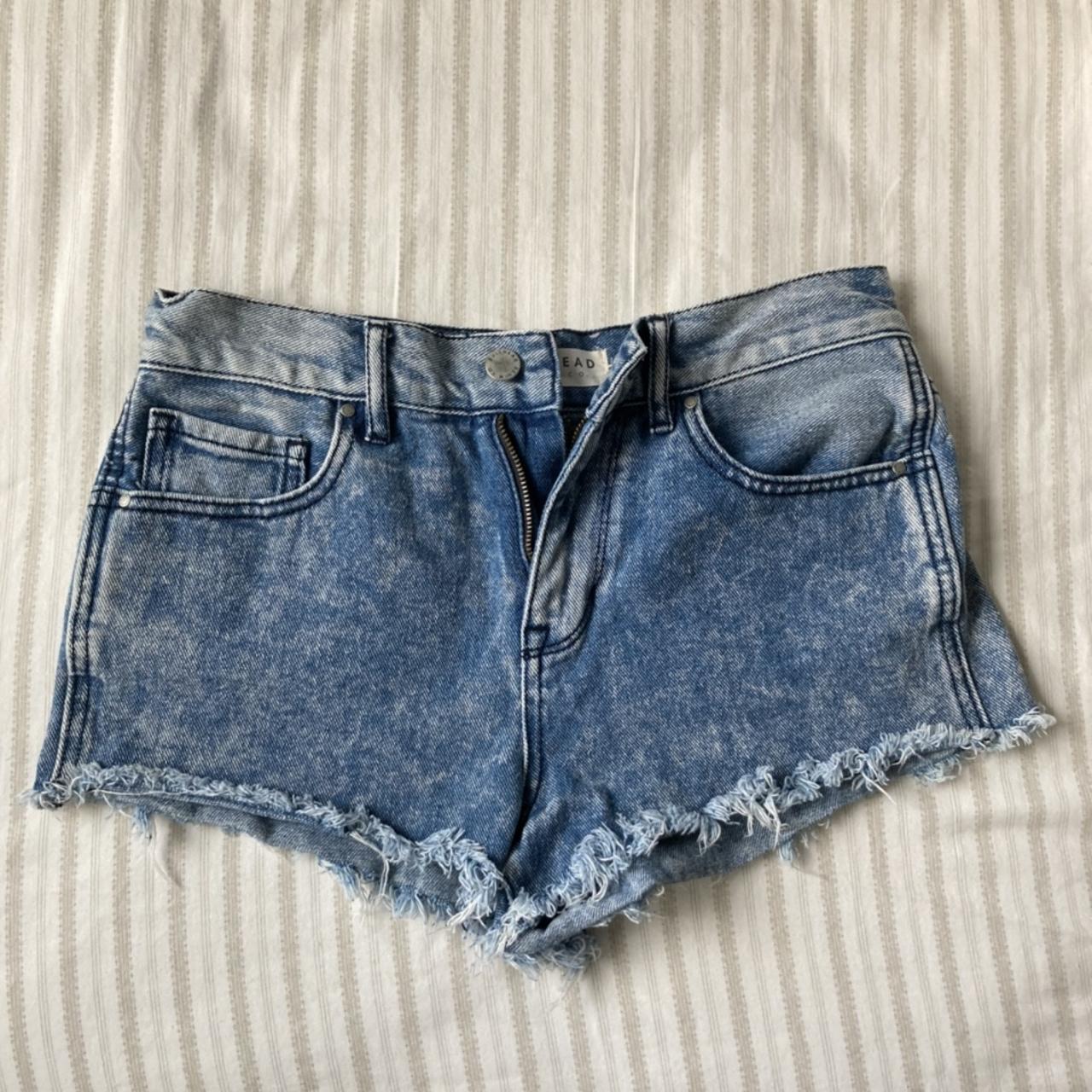 PacSun Women's Blue and Navy Shorts | Depop