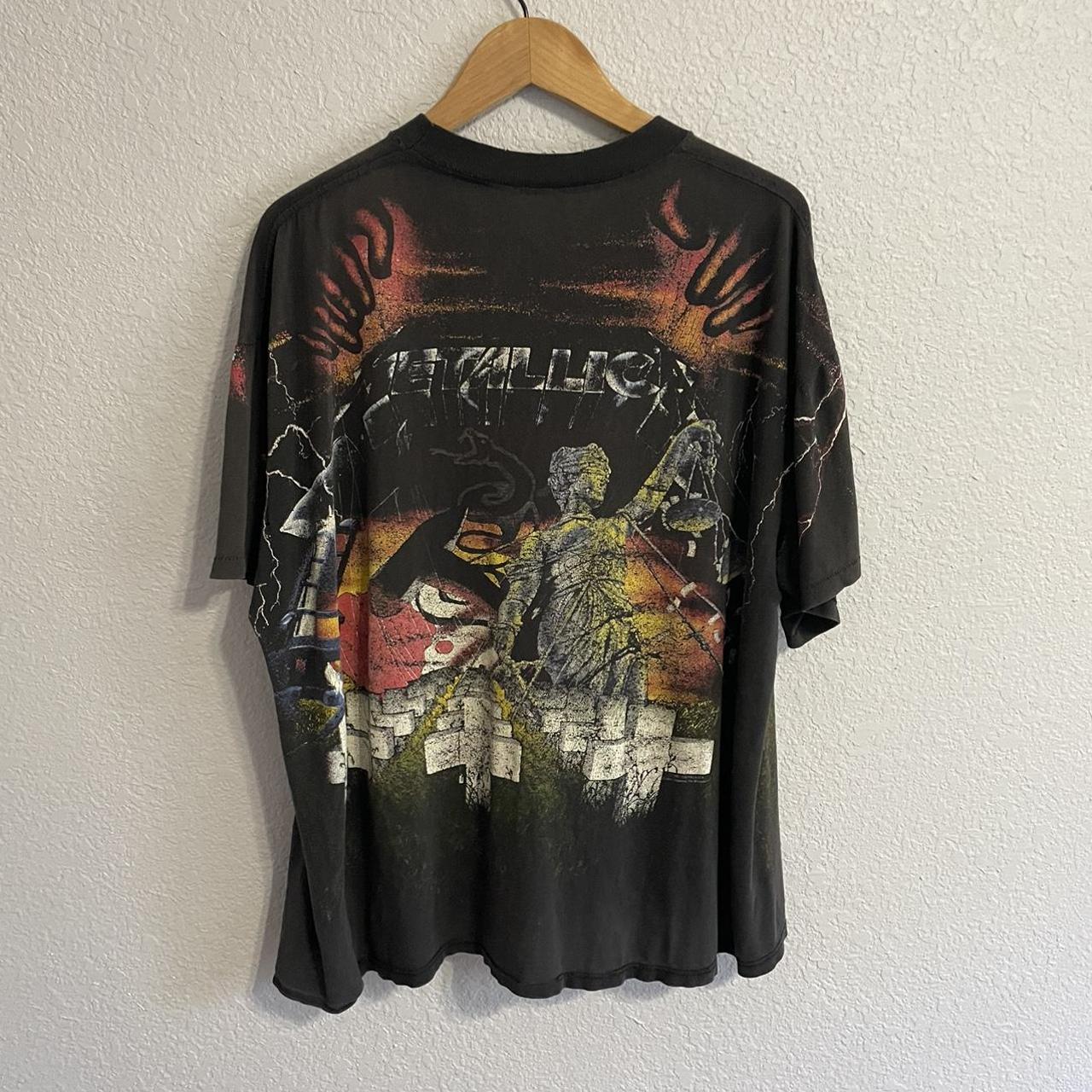 Vintage Metallica shirt all over print 1991 master... - Depop