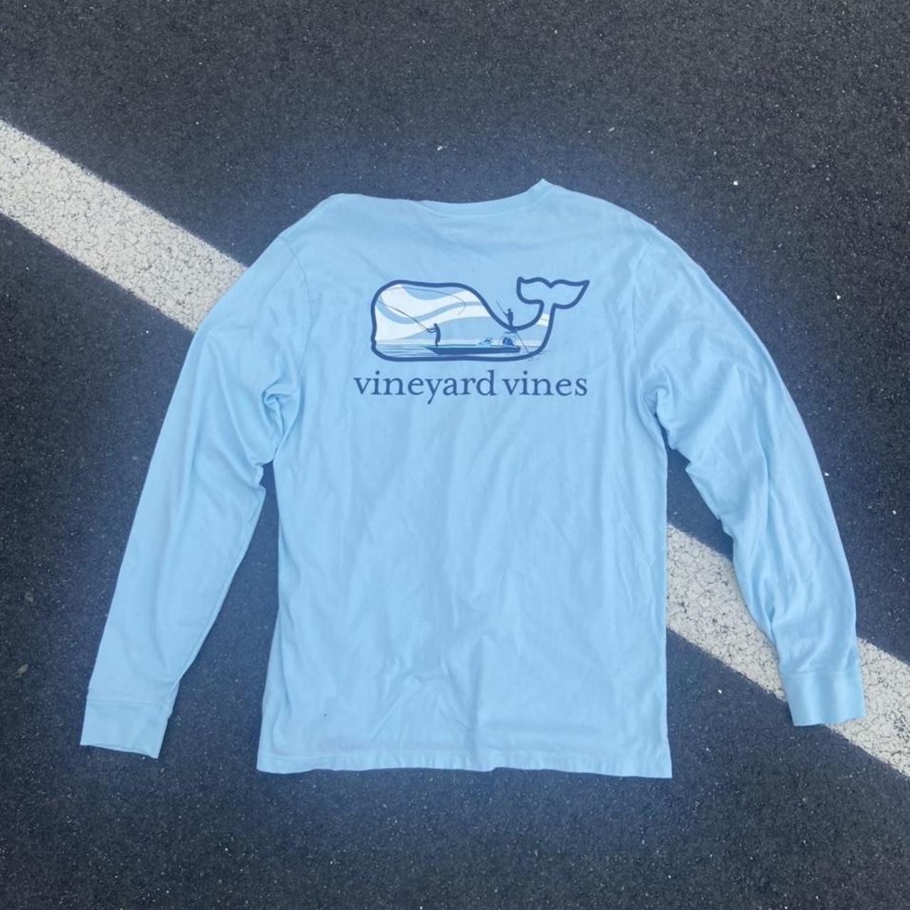 Light blue teal vineyard vines long sleeve shirt - Depop