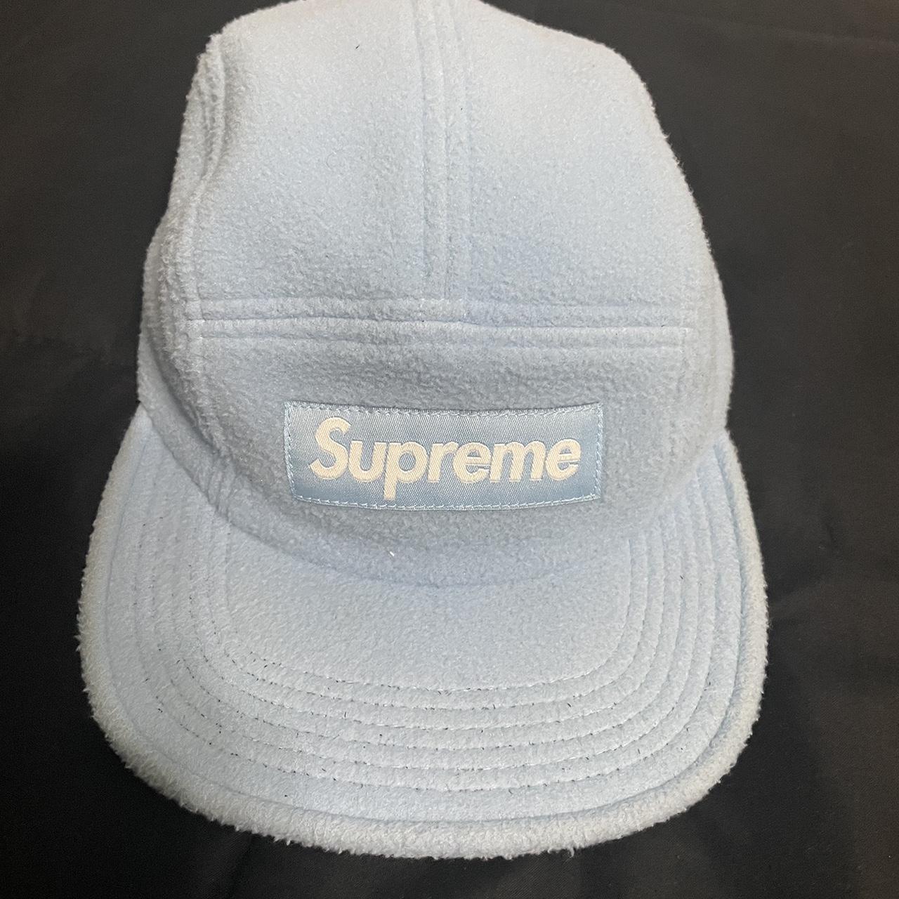 Supreme Men's Blue and White Hat | Depop