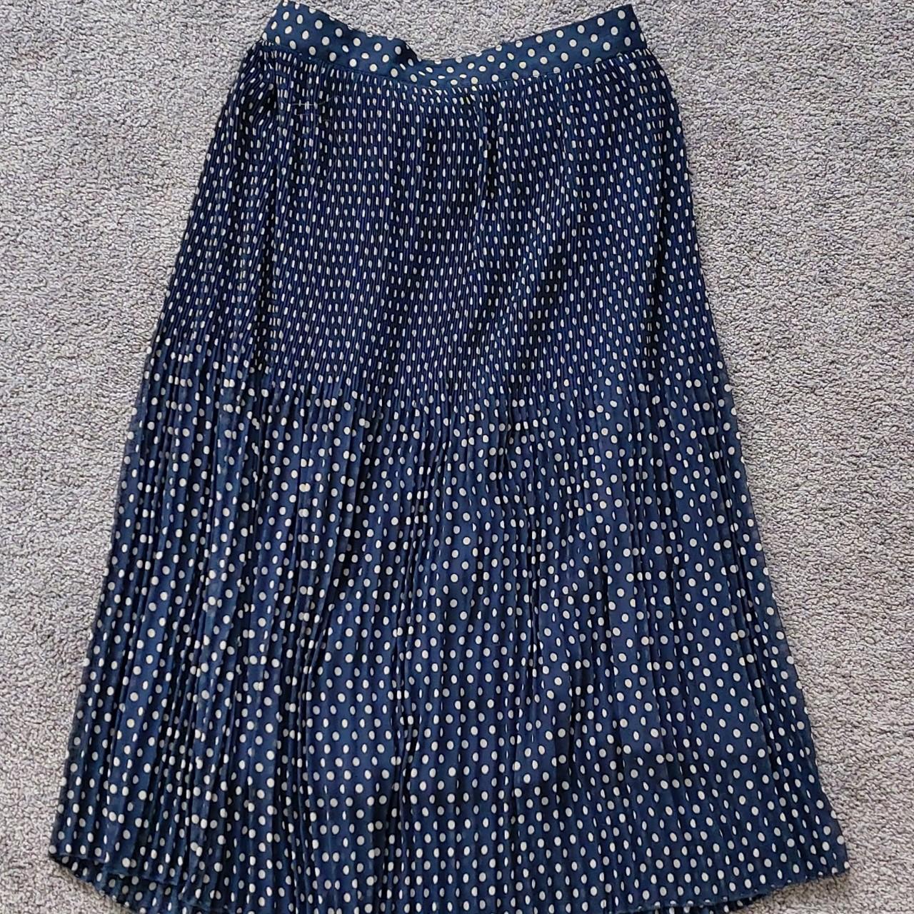 Women's Navy and Yellow Skirt | Depop