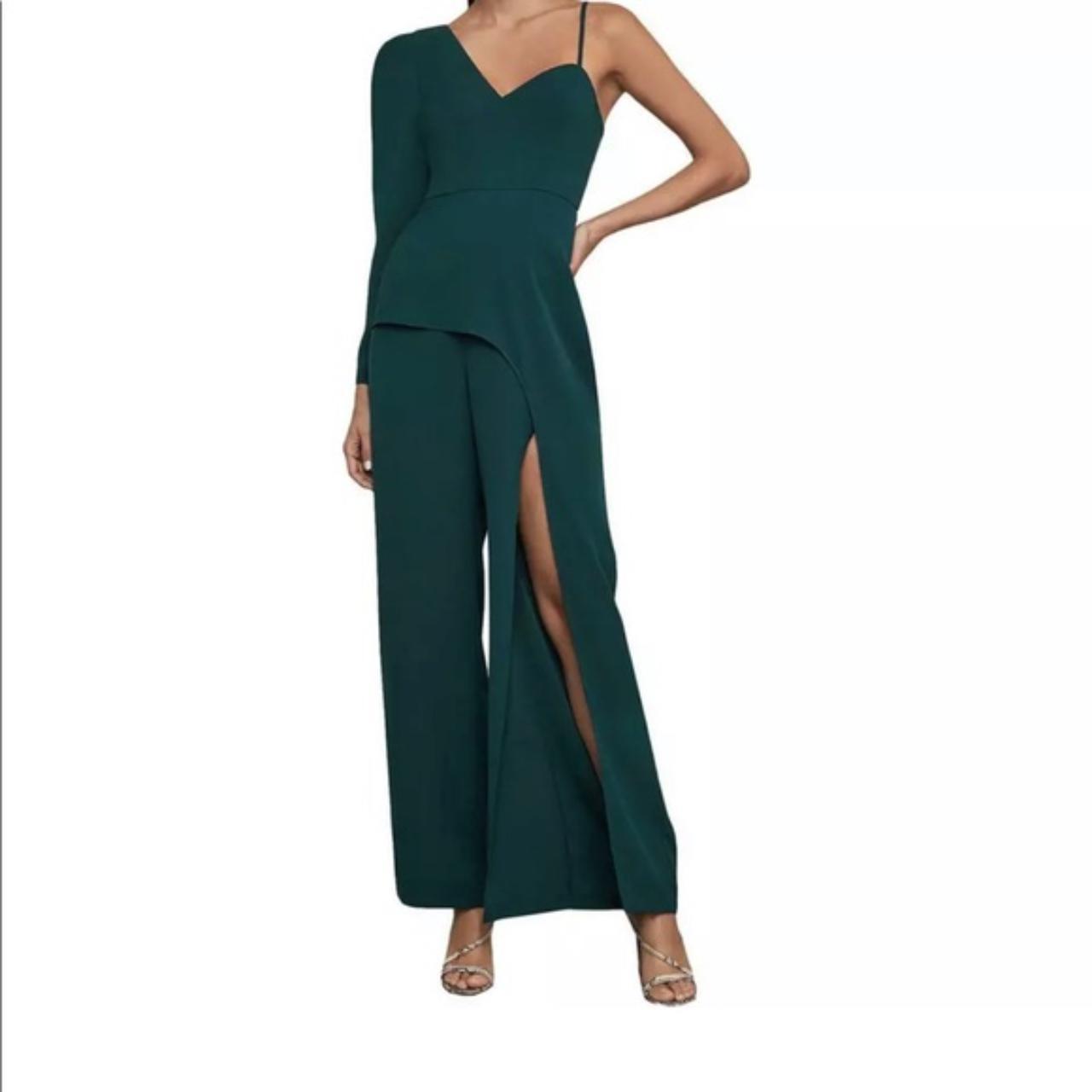 bcbgmaxazria green jumpsuit