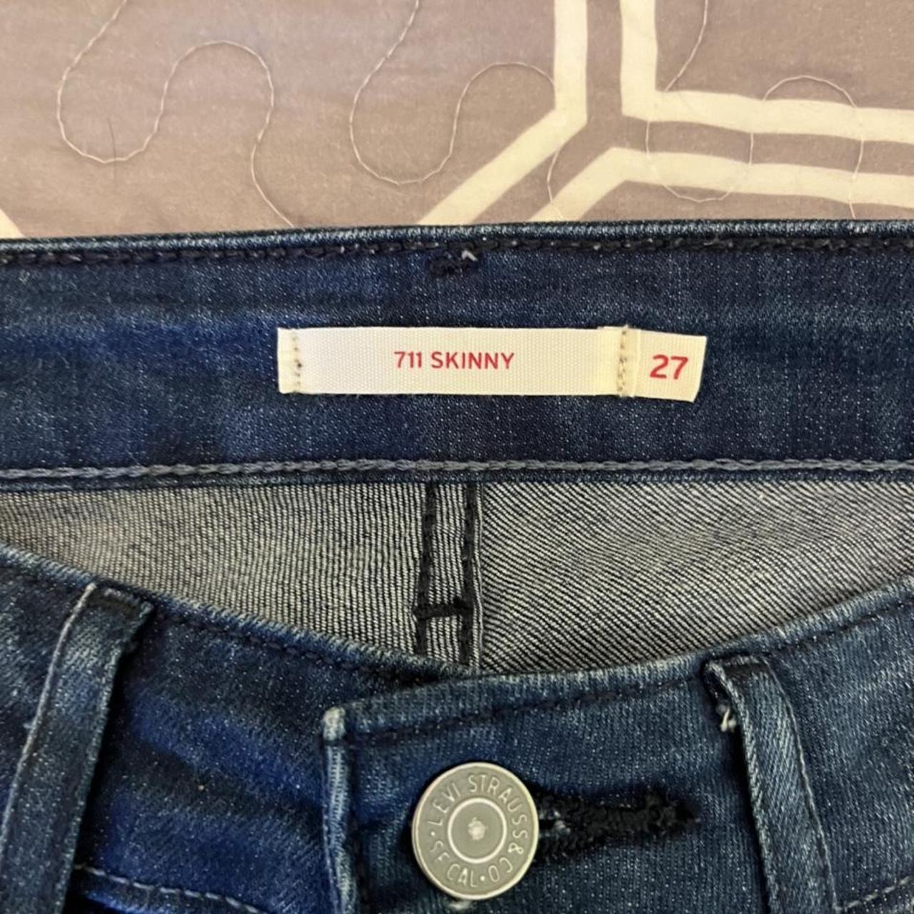 Levi 711 denim jeans size 27. Lightly worn. Size 27.... - Depop