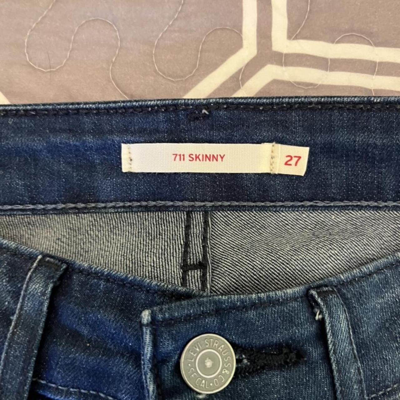 Levi 711 Denim Jeans Size 27 Lightly Worn Size 27 Depop
