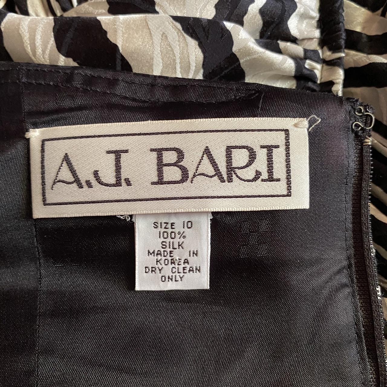 90s 1991 “AJ BARI” black and white ZEBRA stripe... - Depop