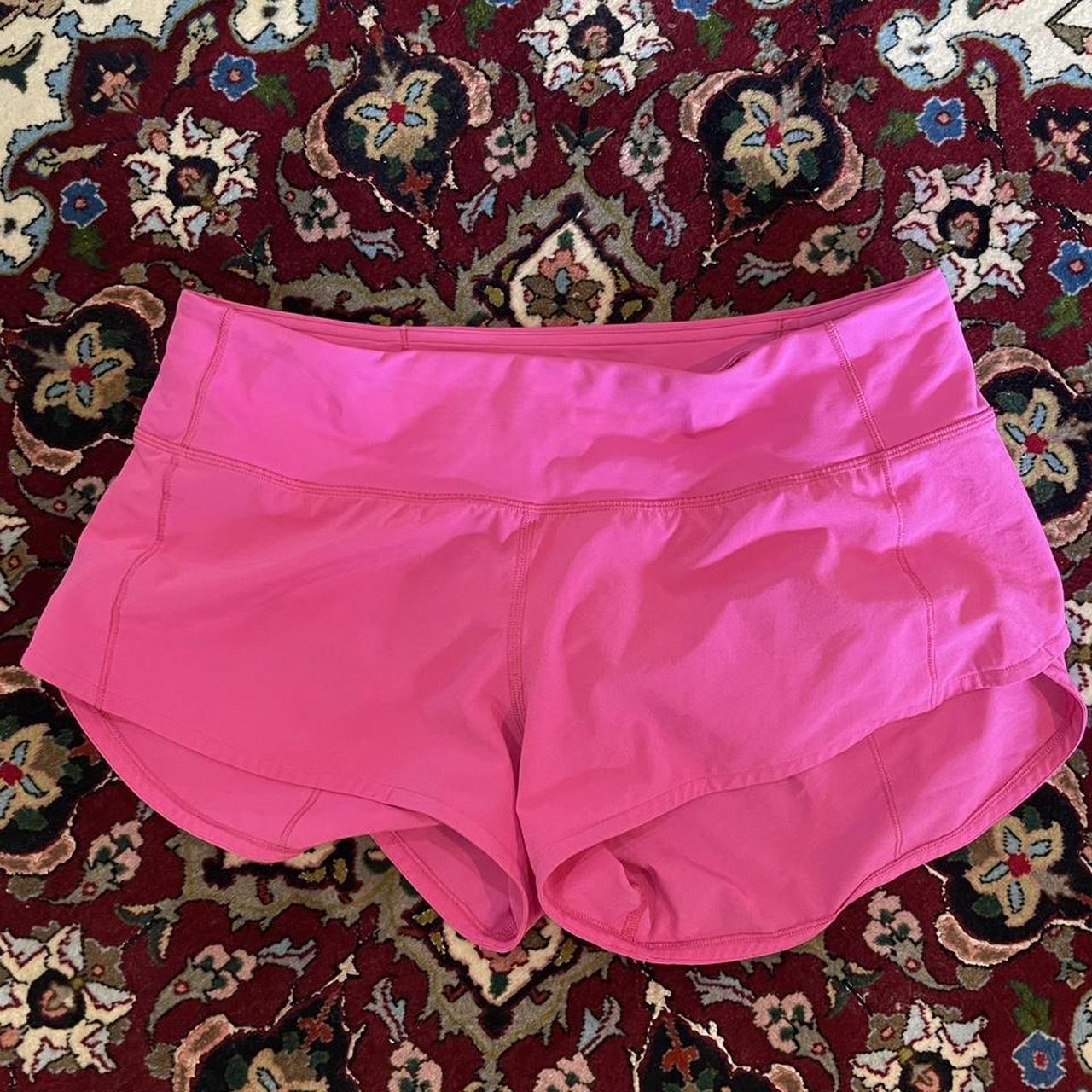 pink lululemon shorts size 6