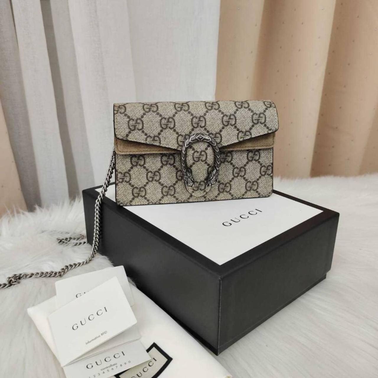 Gucci Dionysus GG Supreme Super Mini Bag material-... - Depop