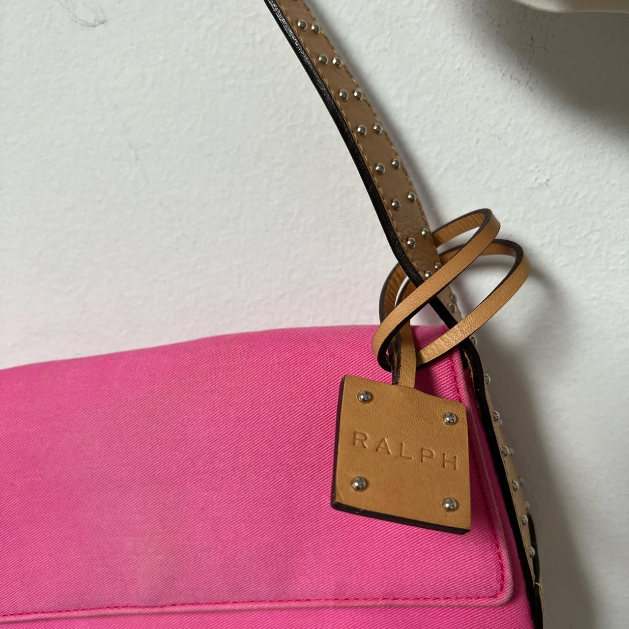 Ralph Lauren Women's Pink and Tan Bag | Depop