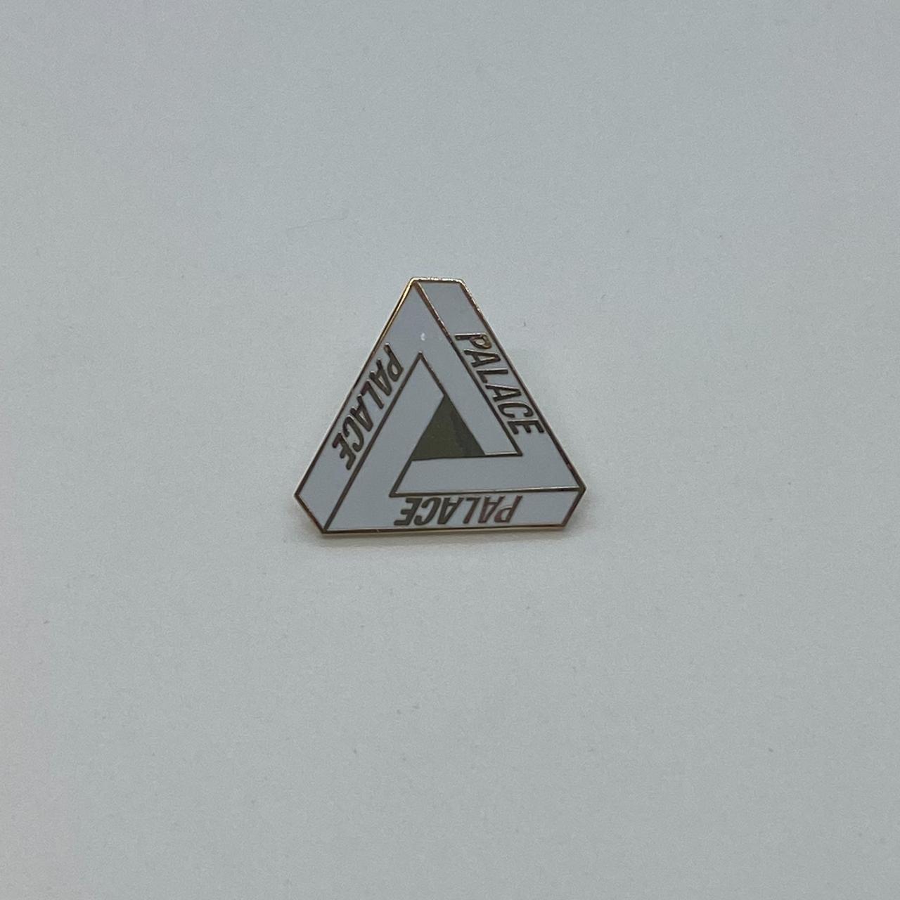 Palace Tri-Ferg Pin Badge White, • palace pin, •