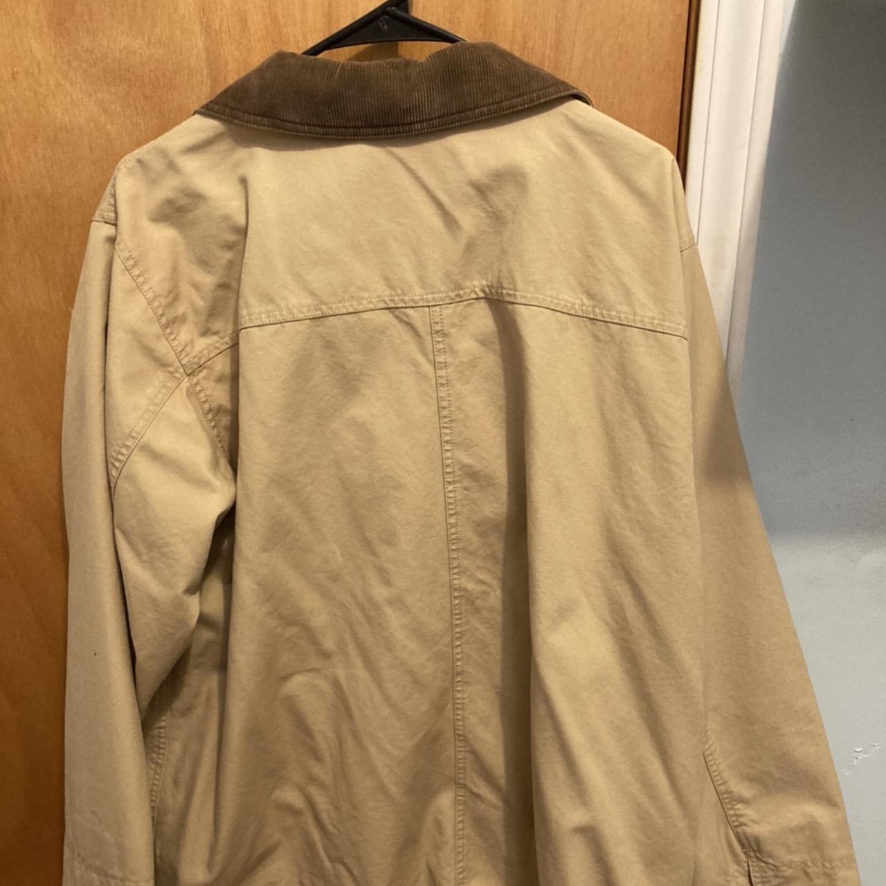 LL BEAN jacket/shell with a corduroy collar. Great... - Depop