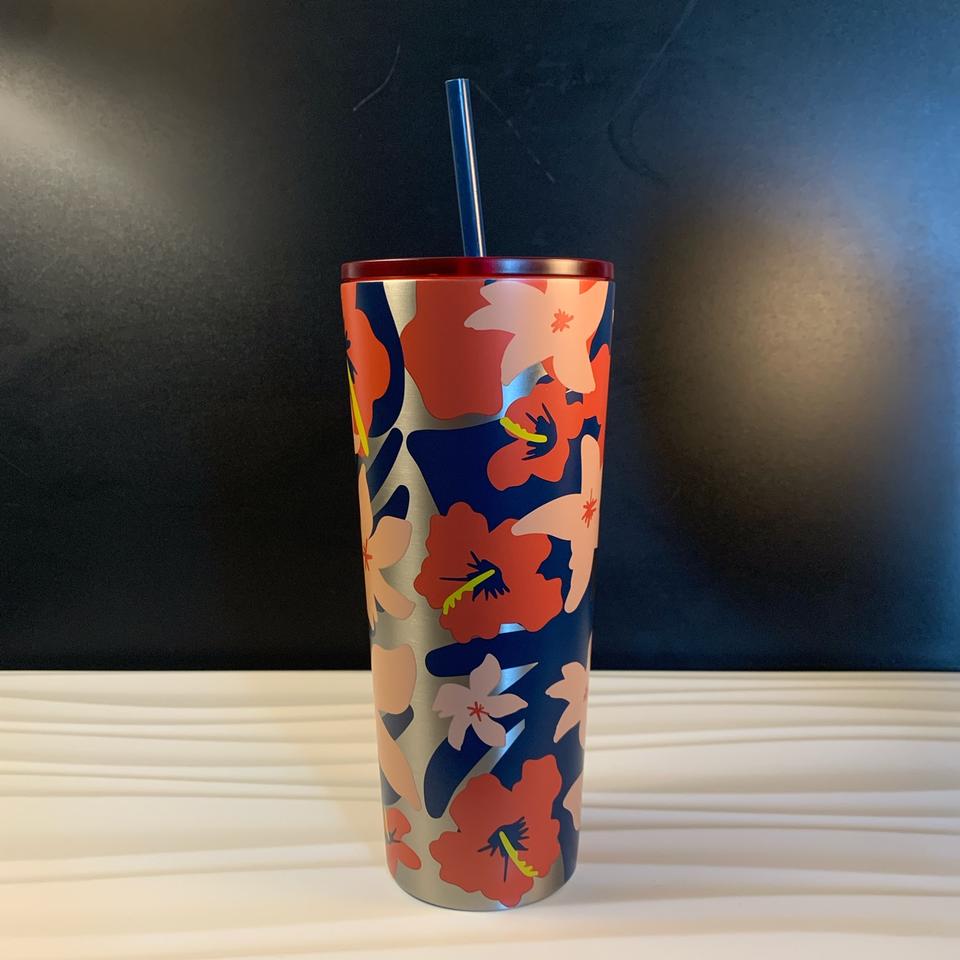 Starbucks stainless 24 oz water tumblers with straws - Depop