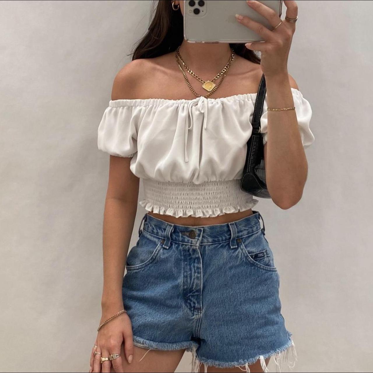 Off shoulder milkmaid online top