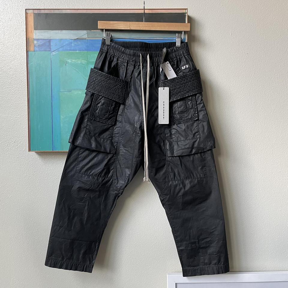 RICK OWENS DRKSHDW Cropped Wax Creatch Cargo Pants -... - Depop