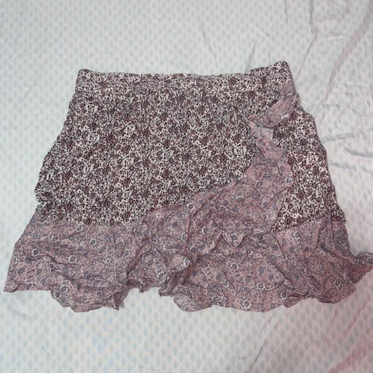 Free People Women's Pink Skirt | Depop