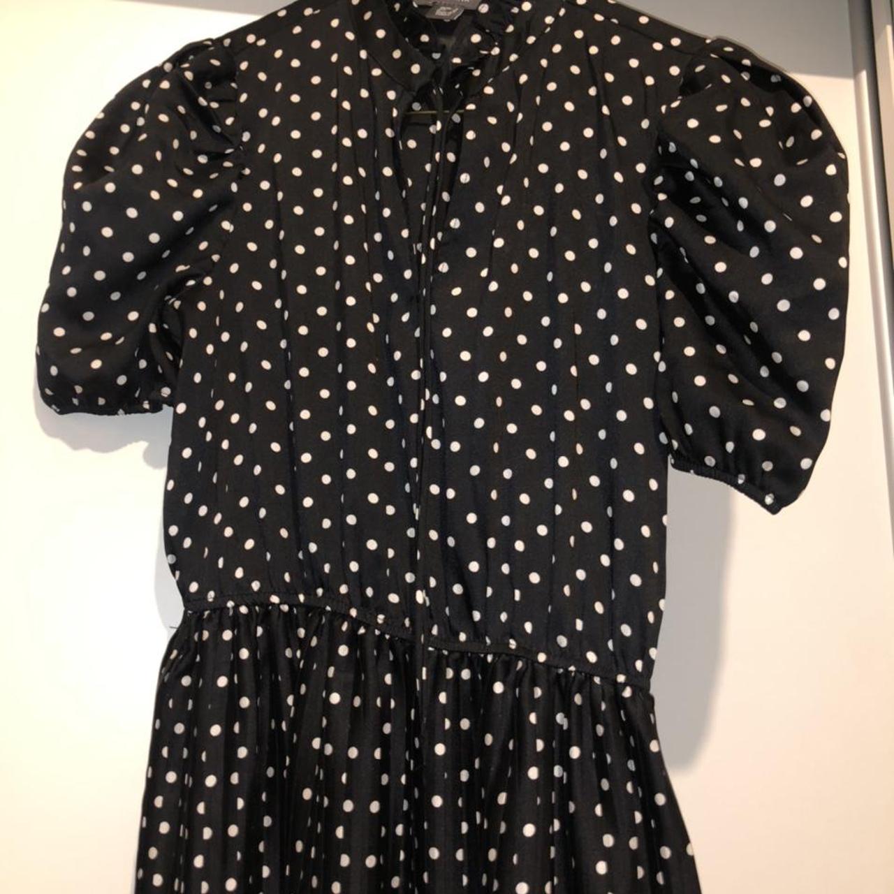 Primark polka dot dress black and white.... - Depop