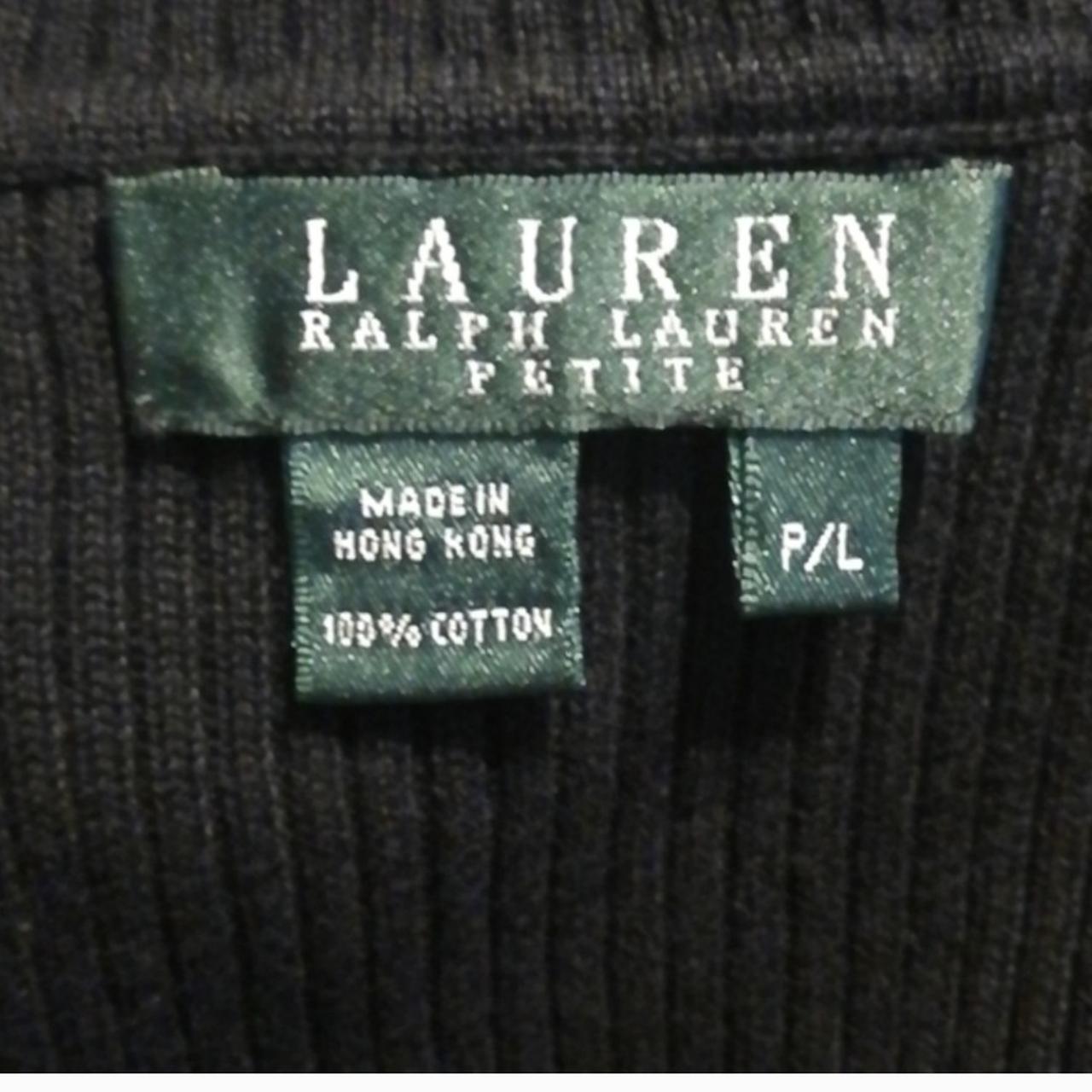 Black Ribbed turtleneck from Lauren Ralph Lauren.... - Depop