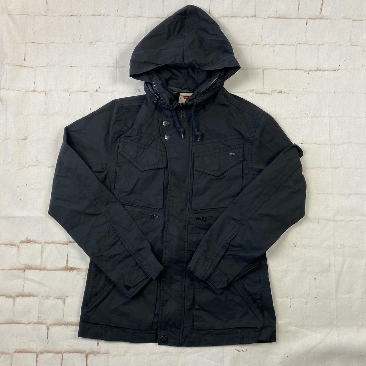 Levi's Hooded Quilted Utility Trucker Jacket... - Depop