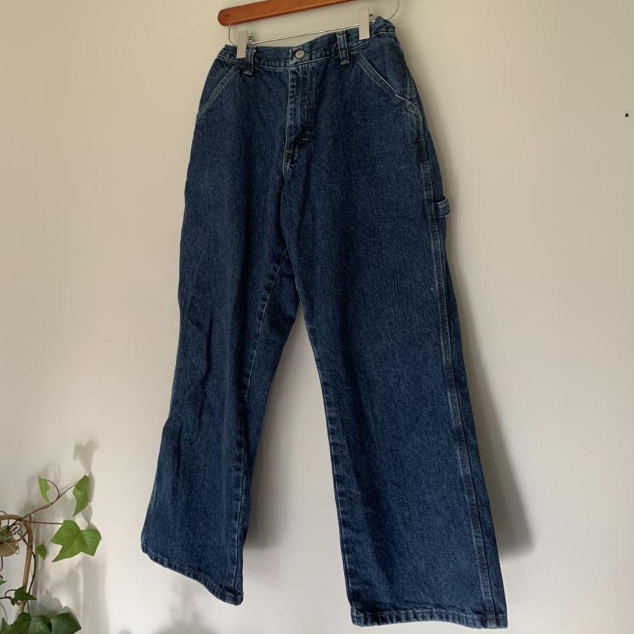 These are mens WRG Jeans Co dark blue cargo jeans. I... - Depop