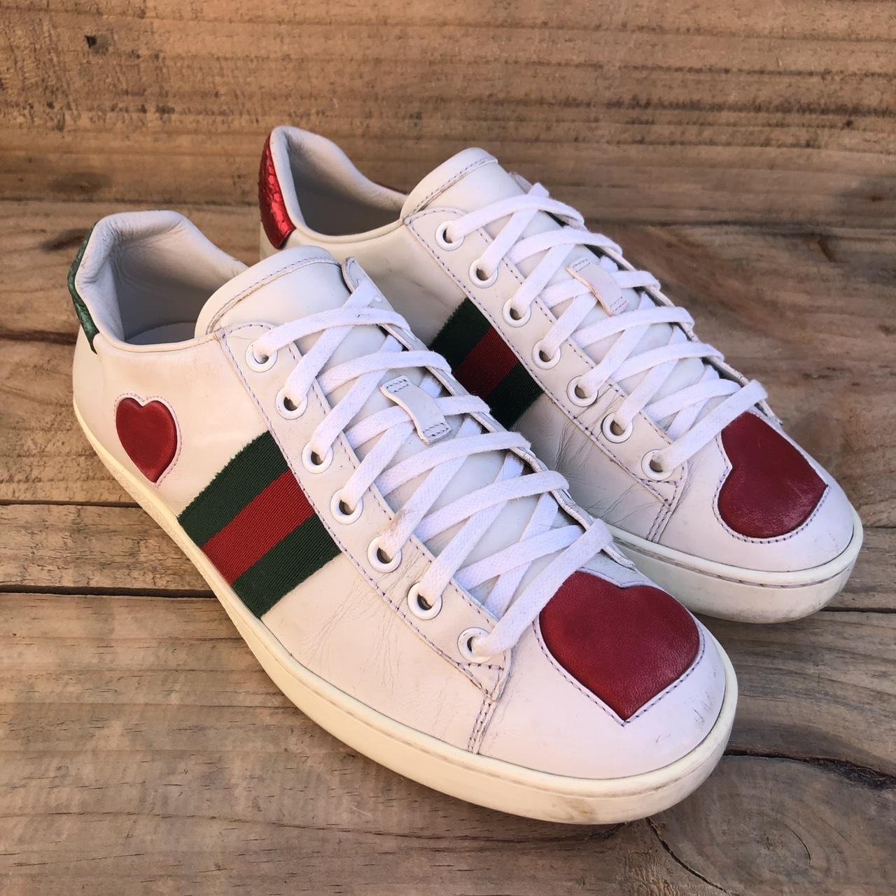 gucci trainers heart