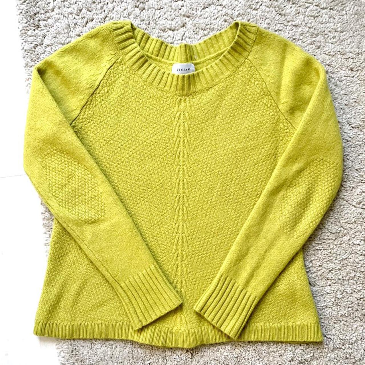 Beautiful luxurious Lime green jumper - 95%... - Depop