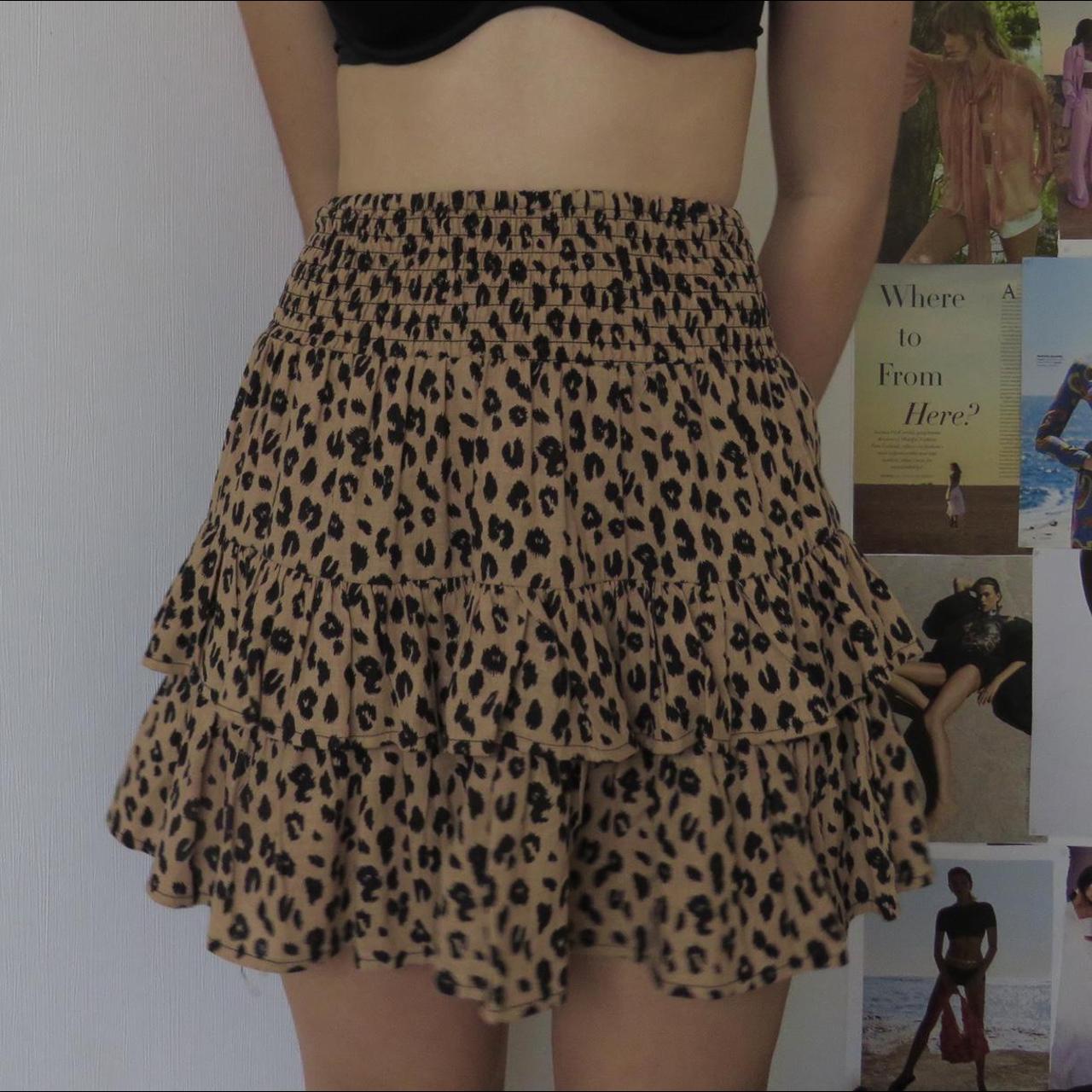 Leopard print hotsell skirt mini flowy