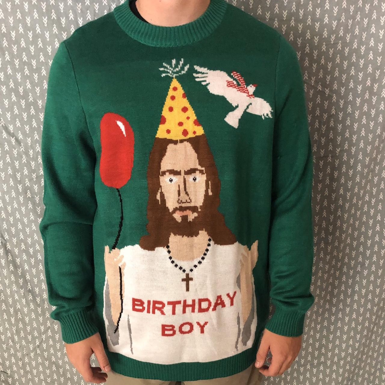 Tipsy Elf Ugly Jesus Christmas sweater. If you like... - Depop